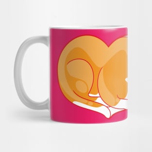 Orange Cat Love Mug